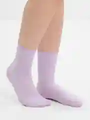 Лавандовый носки в рубчик