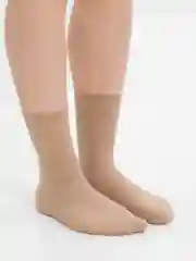 Бежевый носки в рубчик