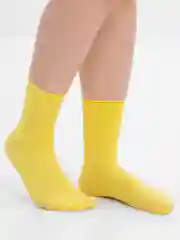 Желтый носки в рубчик