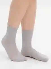 Серый носки в рубчик