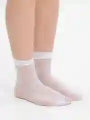Белый носки капроновые в сеточку ажурные