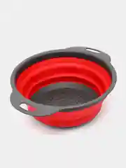 Красный дуршлаг складной силиконовый большой
