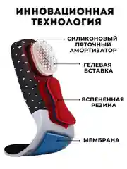 Синий стельки для обуви амортизирующие, спортивные, дышащие, унисекс