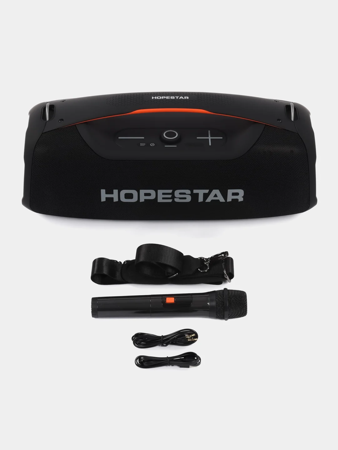 Синий портативная Bluetooth колонка HOPESTAR A60-100W с микрофоном и RGB подсветкой, функция TWS