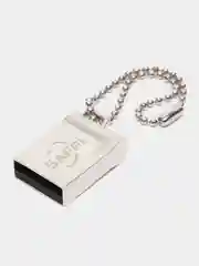 Флешка USB, металлическая, флеш-накопитель, с цепочкой