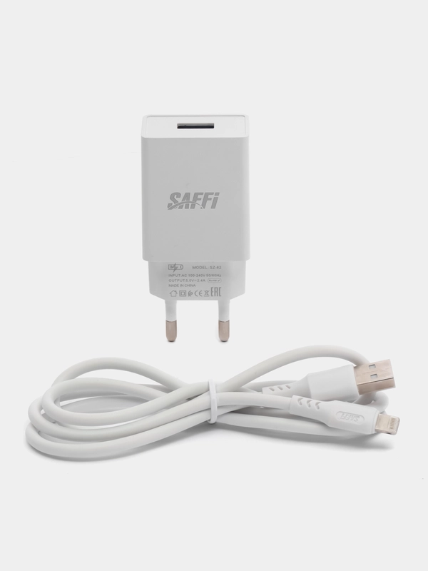 Сетевое зарядное устройство SAFFI, быстрая зарядка, с кабелем