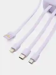 Лавандовый внешний аккумулятор портативный повербанк powerbank 10000 mAh, зарядка на Айфон, Андроид