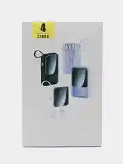 Лавандовый внешний аккумулятор портативный повербанк powerbank 10000 mAh, зарядка на Айфон, Андроид