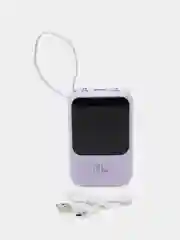 Лавандовый внешний аккумулятор портативный повербанк powerbank 10000 mAh, зарядка на Айфон, Андроид