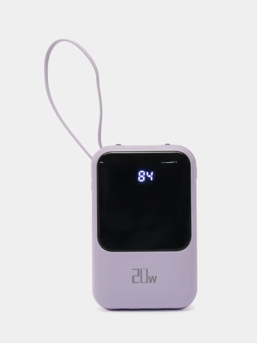 Лавандовый внешний аккумулятор портативный повербанк powerbank 10000 mAh, зарядка на Айфон, Андроид