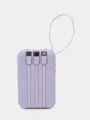 Лавандовый внешний аккумулятор портативный повербанк powerbank 10000 mAh, зарядка на Айфон, Андроид