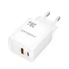 Белый cетевой адаптер CharGuide 30 Watt для быстрой зарядки телефона