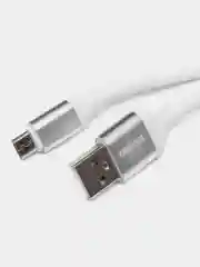 Белый 2 МЕТРА Силиконовый зарядный кабель/провод/шнур/зарядник Micro Type-C iPhone Android