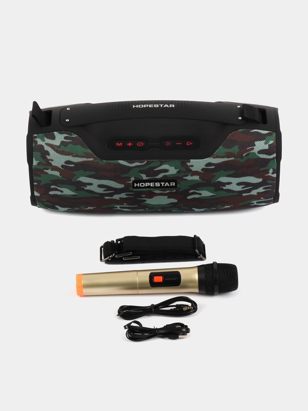 Портативная Bluetooth колонка HOPESTAR A6Pro - 55W, с микрофоном, TWS, Premium