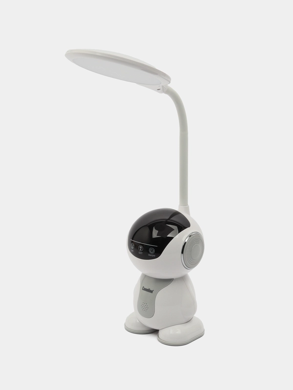 Светильник настольный Camelion KD-858 C01 белый+серый, LED, робот