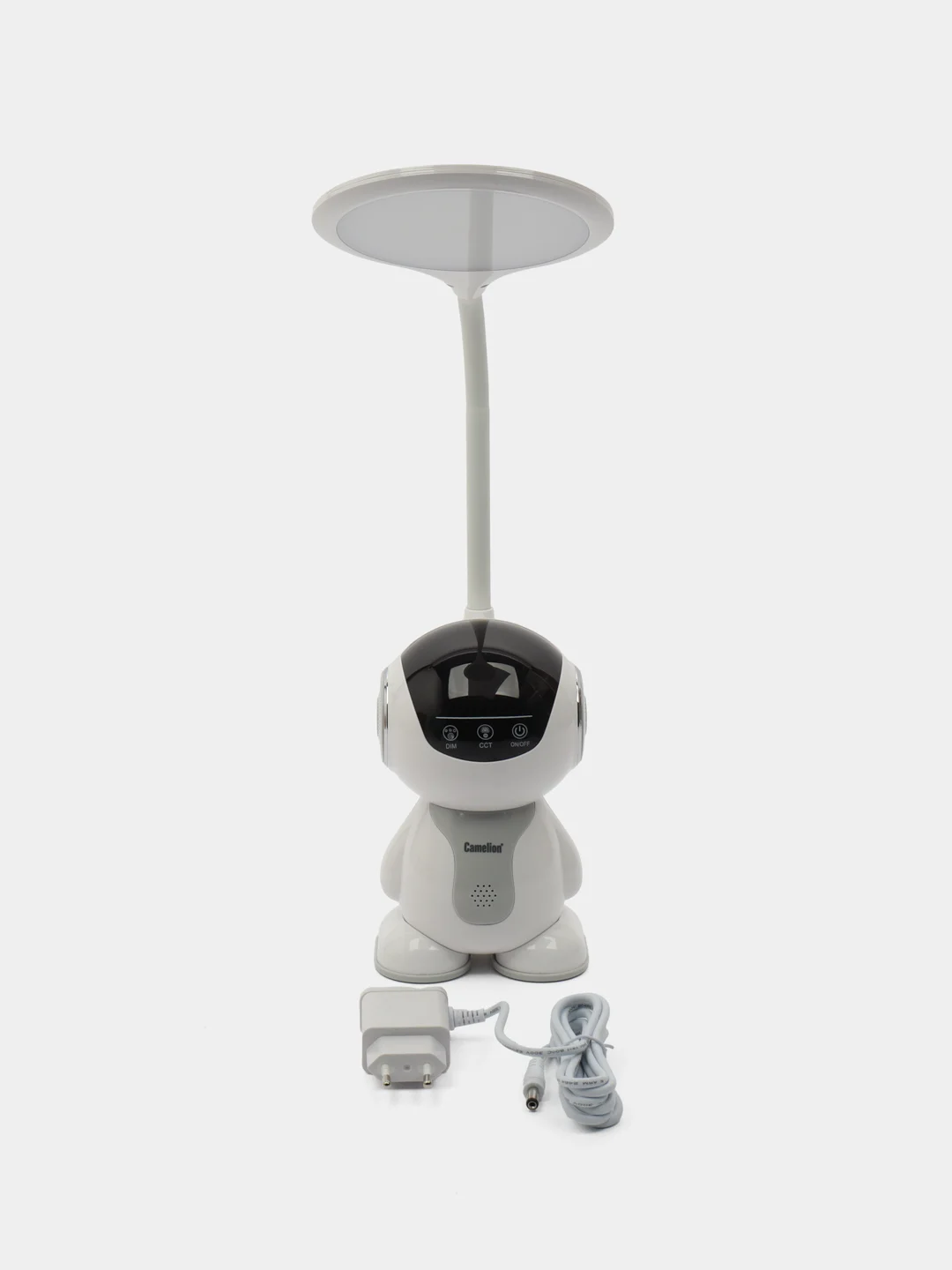 Светильник настольный Camelion KD-858 C01 белый+серый, LED, робот