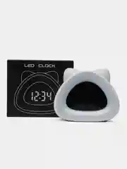 Креативные часы будильник настольные, с ушками, с подсветкой, USB