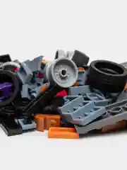 Багровый детский 3D конструктор для мальчиков, спорткар, танк, ракета, полиция