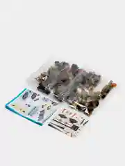 Бирюзовый детский 3D конструктор для мальчиков, спорткар, танк, ракета, полиция
