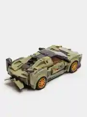 Бирюзовый детский 3D конструктор для мальчиков, спорткар, танк, ракета, полиция