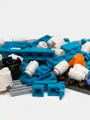 Пастельно-коралловый детский 3D конструктор для мальчиков, спорткар, танк, ракета, полиция