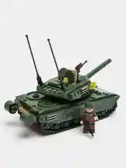 Приглушённый хаки детский 3D конструктор для мальчиков, спорткар, танк, ракета, полиция