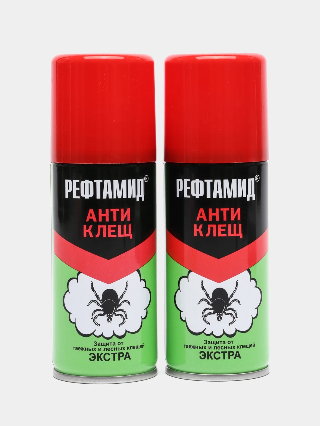 Репеллент аэрозоль от клещей Рефтамид Экстра Антиклещ, 2 x 100 мл, от клещей - набор 2 шт
