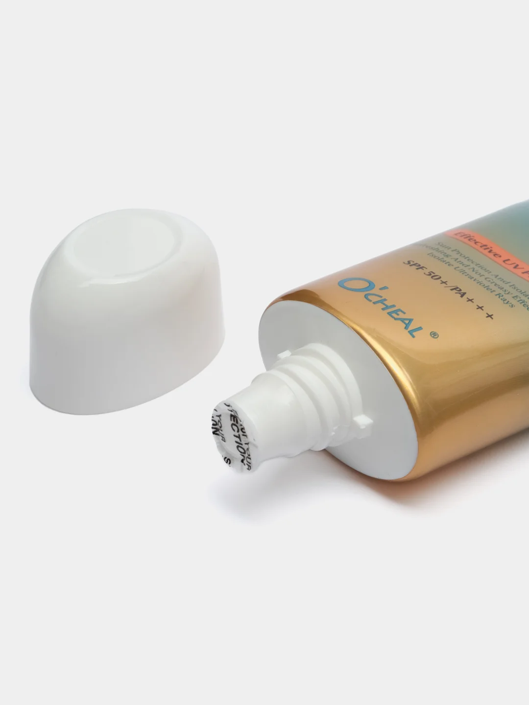 Оранжевый солнцезащитный крем от загара для лица и тела SPF50+, увлажняющий с коллагеном