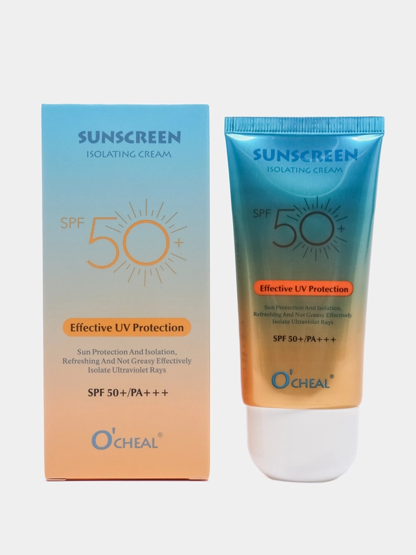 Солнцезащитный крем от загара для лица и тела SPF50+, увлажняющий с коллагеном