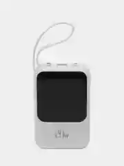 Белый внешний аккумулятор портативный повербанк powerbank 10000 mAh, зарядка на Айфон, Андроид
