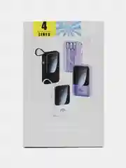Белый внешний аккумулятор портативный повербанк powerbank 10000 mAh, зарядка на Айфон, Андроид
