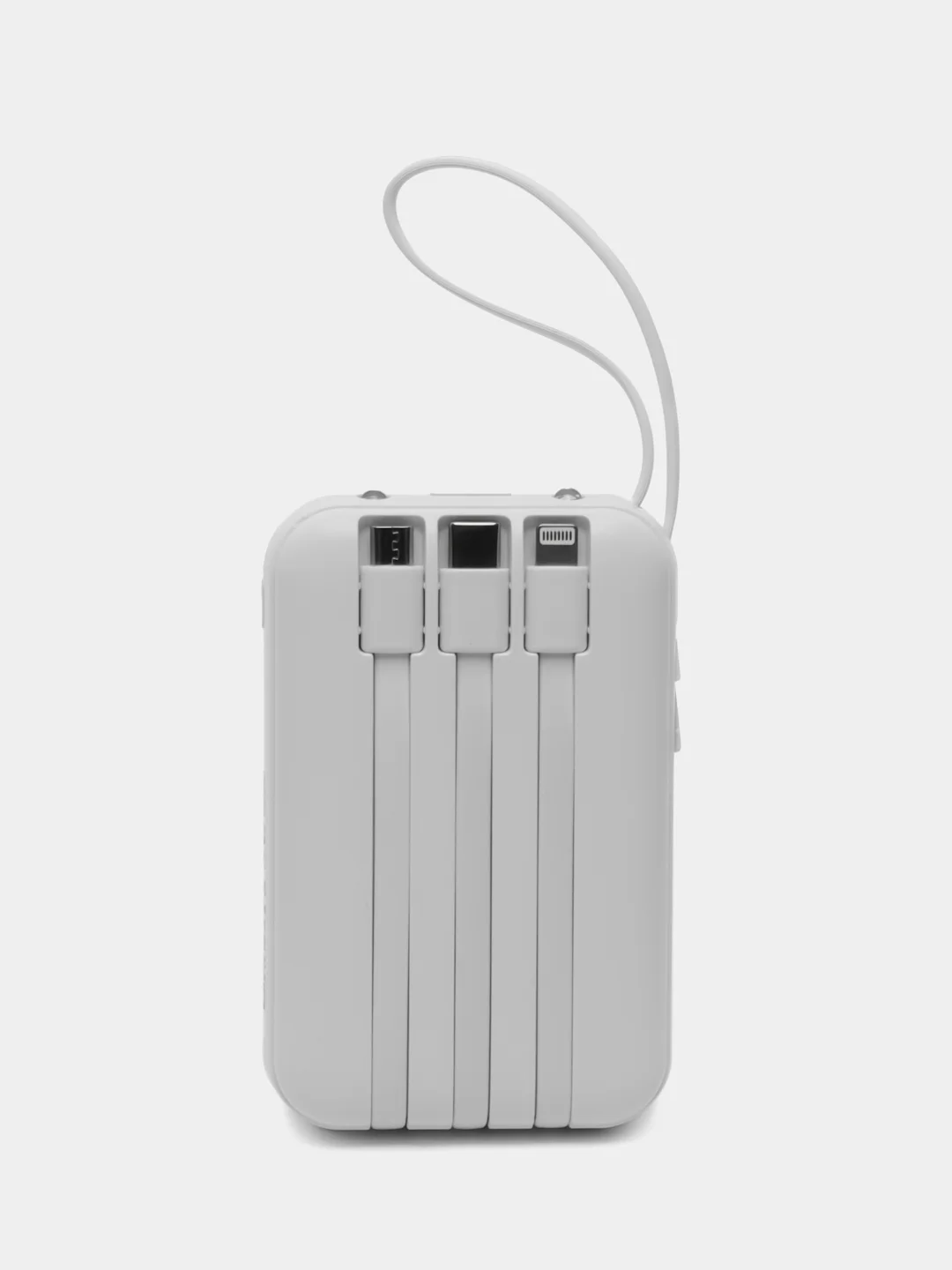 Белый внешний аккумулятор портативный повербанк powerbank 10000 mAh, зарядка на Айфон, Андроид