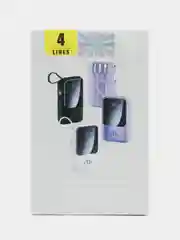 Лавандовый внешний аккумулятор портативный повербанк powerbank 10000 mAh, зарядка на Айфон, Андроид
