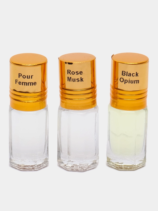 Подарочный женский набор из 3 ароматов по 3 мл Black Opium, Rose Musk, Pour Feme