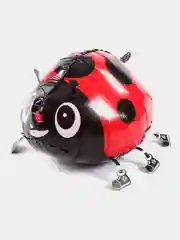 Алый шарик с утяжелителем божья коровка/ собачка, ходячие шарики