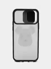 Белый силиконовый чехол с собакой KAWS с защитой камеры для iPhone 12 / 12PRO