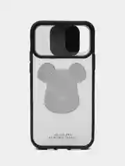 Белый силиконовый чехол с собакой KAWS с защитой камеры для iPhone 12 / 12PRO