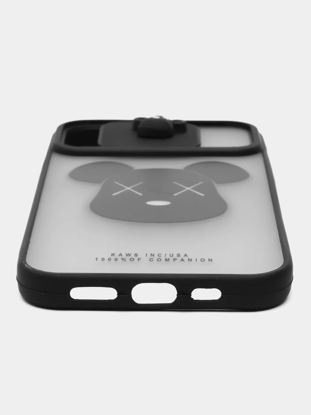 Белый силиконовый чехол с собакой KAWS с защитой камеры для iPhone 12 / 12PRO