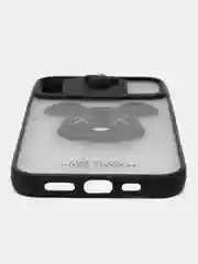 Белый силиконовый чехол с собакой KAWS с защитой камеры для iPhone 12 / 12PRO