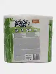 Туалетная бумага трехслойная Familia TRIO Natural 4 рулона