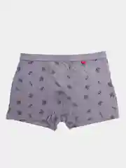 Серый трусы мужские, боксеры, больших размеров, King Size, c рисунком "Кросс"