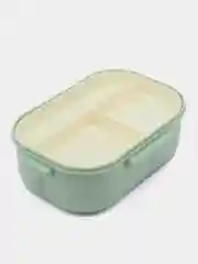Мятный ланч-бокс для хранения еды , контейнер для продуктов 850ml, 3 отсека, соусница, ложка
