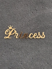 Топпер #Т70 "Princess" из акрила для украшения торта, боковой / торцевой