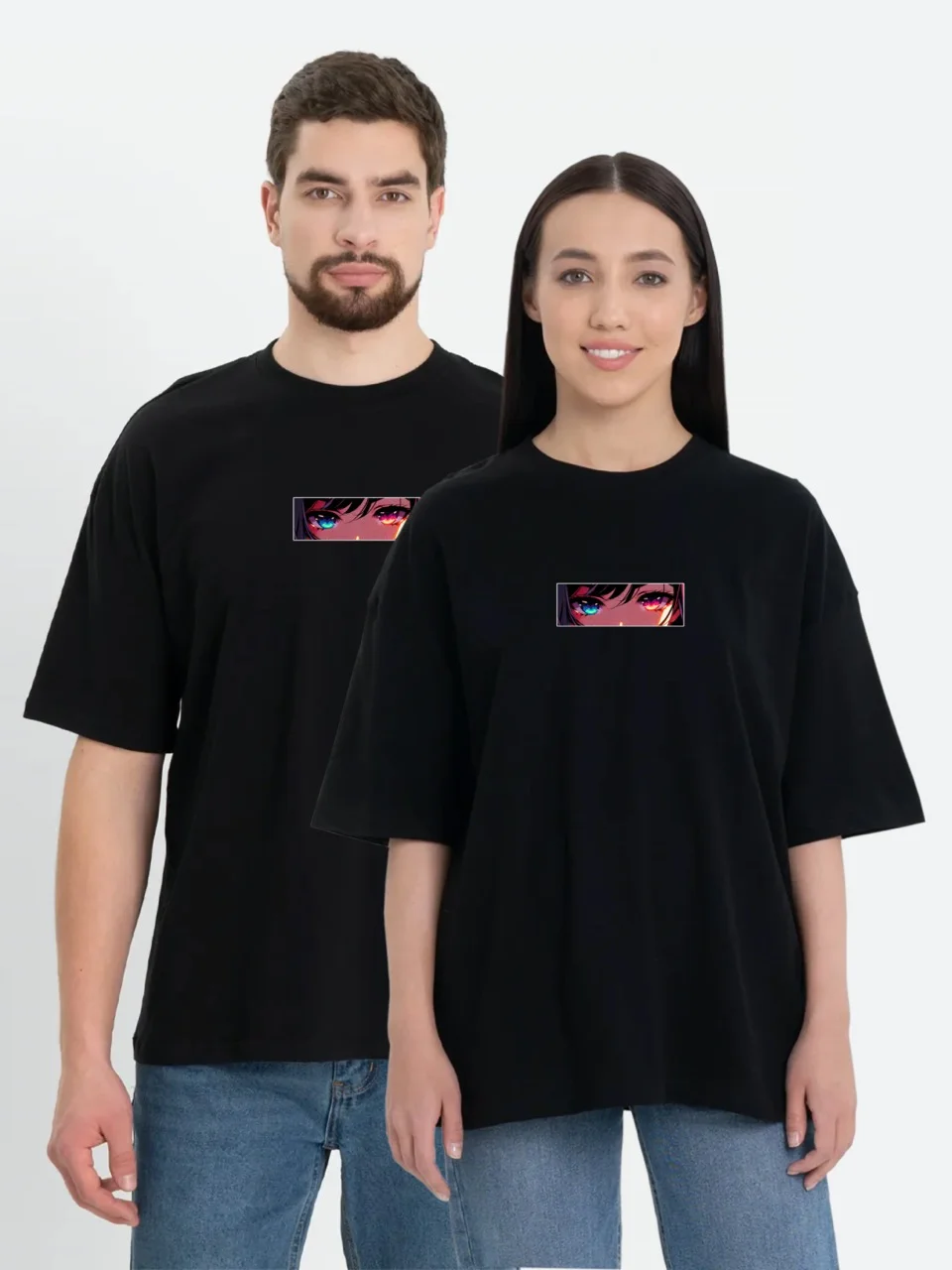 Футболка оверсайз "Аниме", унисекс, oversize, T-Shirt с принтом, хлопок