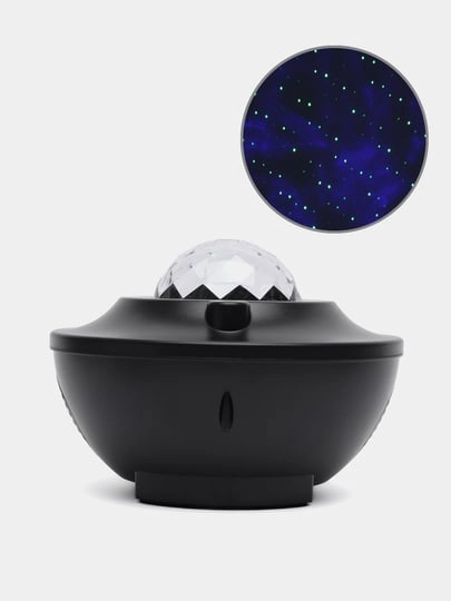 Ночник проектор ночного неба, звёздное небо с колонкой bluetooth и пультом, 10 режимов