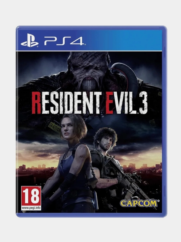 Игра Resident Evil 3 PS4, диск на PS4, диск на PS5, игры на PS4, Русские субтитры