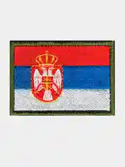 Нашивка шеврон на одежду Флаг Сербии, на липучке