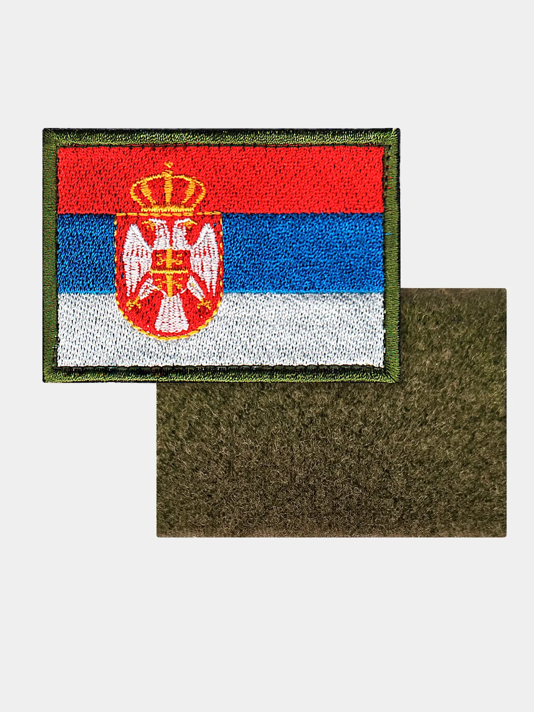 Разноцветный нашивка шеврон на одежду Флаг Сербии, на липучке