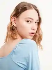 Золотой серьги на Новый год каффа