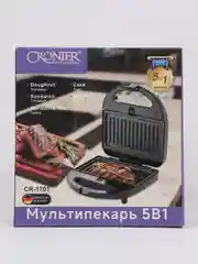 Мультипекарь 5 в 1 CR-1701 1200 Вт, вафельница, гриль, бутербродница, прибор для выпечки